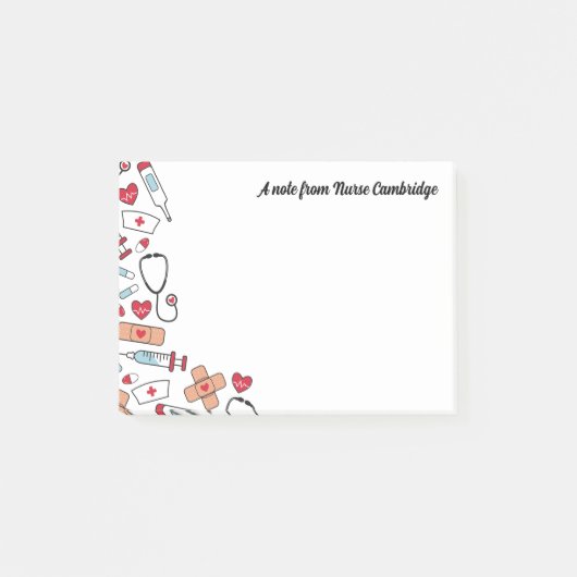 Post-it® Articles d'infirmière mignons - Une note de l'infi (Devant)