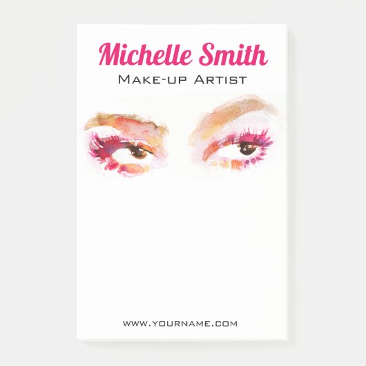 Post-it® Artiste de maquillage oculaire rose Brown (Devant)