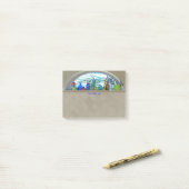 Post-it® Artwork numérique à aquarelle à demi-lune (Sur un bureau)