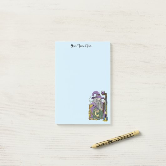 Post-it® Assistant Imaginaire Dragon violet (Sur un bureau)