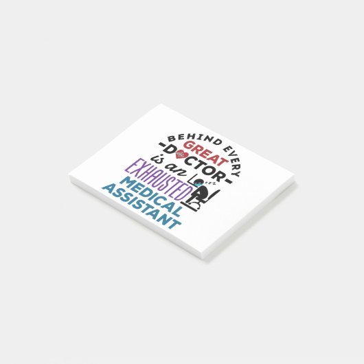 Post-it® Assistant Médicale Exhausted Funny Appréciation (Incliné)
