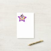 Post-it® Astronaute de dessin animé en forme d'étoile (Sur un bureau)