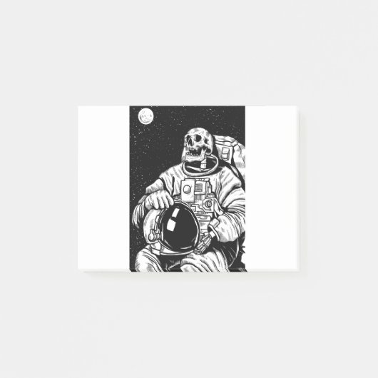 Post-it® astronaute de squelette halloween (Devant)