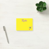 Post-it® Atomes sur l'arrière - plan jaune (Bureau)