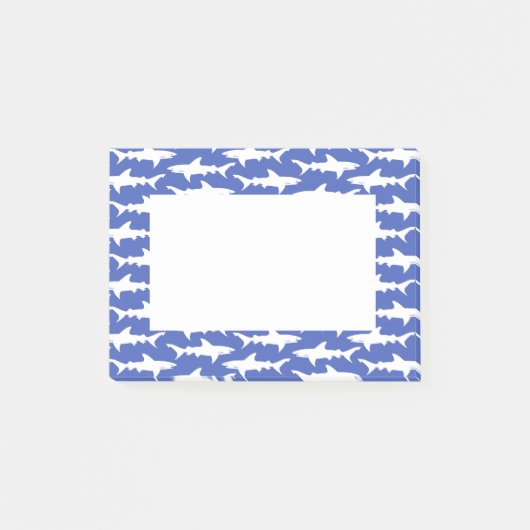 Post-it® Attaque de requin - bleu et blanc (Devant)