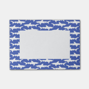 Post-it® Attaque de requin - bleu et blanc