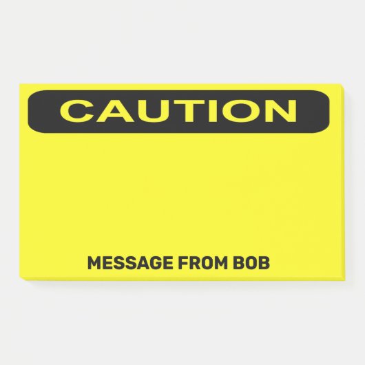 Post-it® Attention Dayglow Yellow Personnaliser 10 x 6 (Devant)