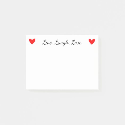 Post-it® Attitude Rire en direct Amour Motivation du coeur (Devant)