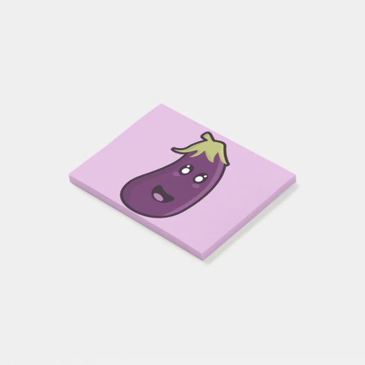 Post-it® Aubergine de Kawaii (Incliné)