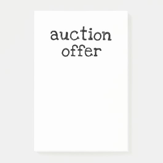 Post-it® Auction (Devant)