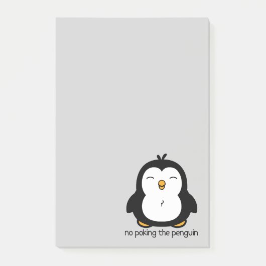 Post-it® Aucun pousser le pingouin mignon (Devant)