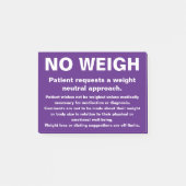 Post-it® Aucune note de poids (Devant)