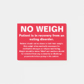 Post-it® Aucune note de poids (Devant)