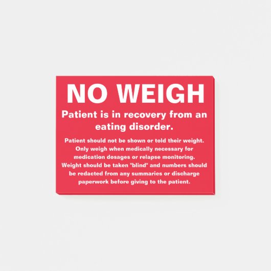 Post-it® Aucune note de poids (Devant)