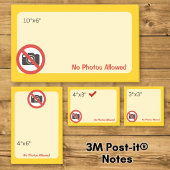 Post-it® Aucune photo autorisée