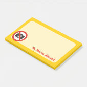 Post-it® Aucune photo autorisée (Incliné)