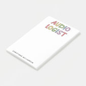 Post-it® Audiologiste personnalisé Audiologie Diplôme Cadea (Incliné)