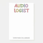 Post-it® Audiologiste personnalisé Audiologie Diplôme Cadea (Devant)