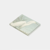 Post-it® Audubon Héron de neige Oiseaux d'aigrettes blanche (Incliné)