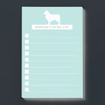 Post-it® Aussie blanche | Liste Personnalisée À Faire | Aqu<br><div class="desc">Ce modèle moderne To Do List présente une silhouette de berger australien dessinée à la main en blanc ! Facile de customiser le texte pour une liste amusante et personnalisée à faire! Le texte et la couleur arrière - plan peuvent être facilement customisés à n'importe quelle couleur ! Idéal pour...</div>