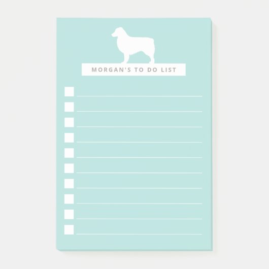 Post-it® Aussie blanche | Liste Personnalisée À Faire | Aqu (Devant)