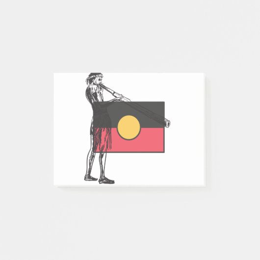 Post-it® Australian Aboriginal Flag And Aborigin (Devant)