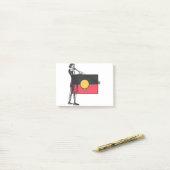 Post-it® Australian Aboriginal Flag And Aborigin (Sur un bureau)