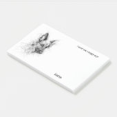 Post-it® Australian Cattle Dog Nom du chien d'art Abstrait (Incliné)