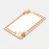 Post-it® Automne Ferme Rustique Plaid Orange Buffalo Check (Incliné)