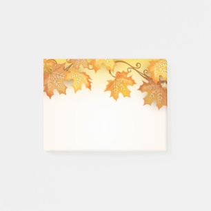 Post-it® Automne Feuilles Orange Automne Rustique Pays