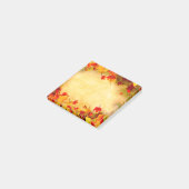 Post-it® Automne Feuilles sur vieux Arrière - plan papier (Incliné)