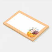 Post-it® automne, floral, notes citrouilles post-it (Incliné)