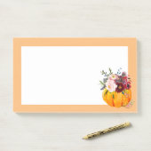Post-it® automne, floral, notes citrouilles post-it (Sur un bureau)