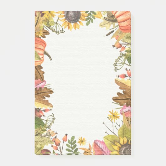 Post-it® Automne Maple Feuille Citrouille Post-it-Note (Devant)
