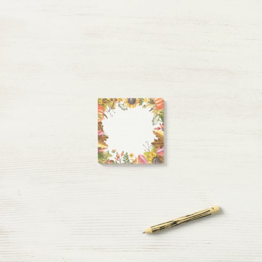 Post-it® Automne Maple Feuille Citrouille Post-it-Note Post (Sur un bureau)