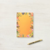 Post-it® Automne Mariage d'automne Maple Feuille Citrouille (Sur un bureau)