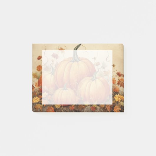 Post-it® Automne Rustique Orange Citrouille (Devant)