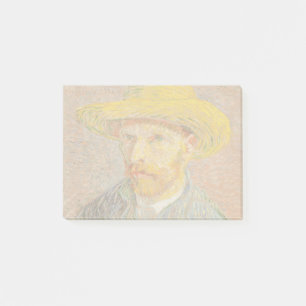Post-it® Autoportrait de Vincent Van Gogh avec chapeau de p