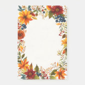 Post-it® Autumn Theme Flowers & Berries Menu Invitation (Devant)