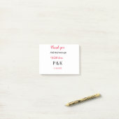 Post-it® Avec amour ajoutez lettre nom couple merci ajoutez (Sur un bureau)