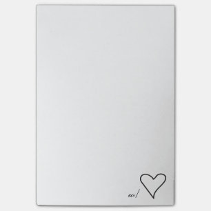 Post-it® Avec des notes de post-it d'amour (grandes)