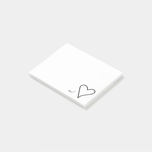 Post-it® Avec des notes de post-it d'amour (petites) (Incliné)