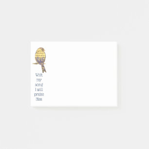 Post-it® Avec ma chanson I félicitez-le oiseau d'écriture