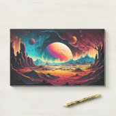 Post-it® aventure Alien planète (Sur un bureau)