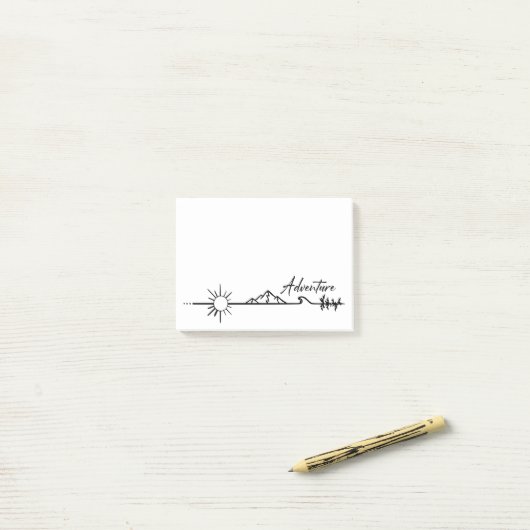 Post-it® Aventure dans les montagnes (Sur un bureau)