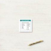 Post-it® Avertissement d'allergie alimentaire, allergène Pu (Sur un bureau)