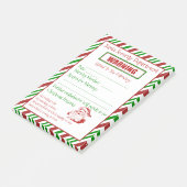Post-it® Avertissement de sécurité père Noël (Incliné)