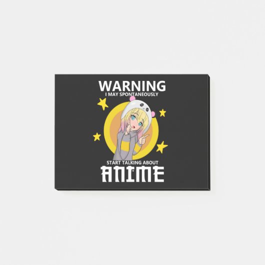 Post-it® avertissement peut commencer à parler de anime (Devant)