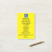 POST-IT® AVERTISSEMENT SIGNE DE VIOLATION DU STATIONNEMENT  (Sur un bureau)