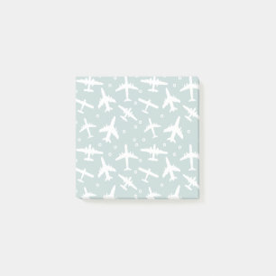 Post-it® Avion bleu et blanc à motif